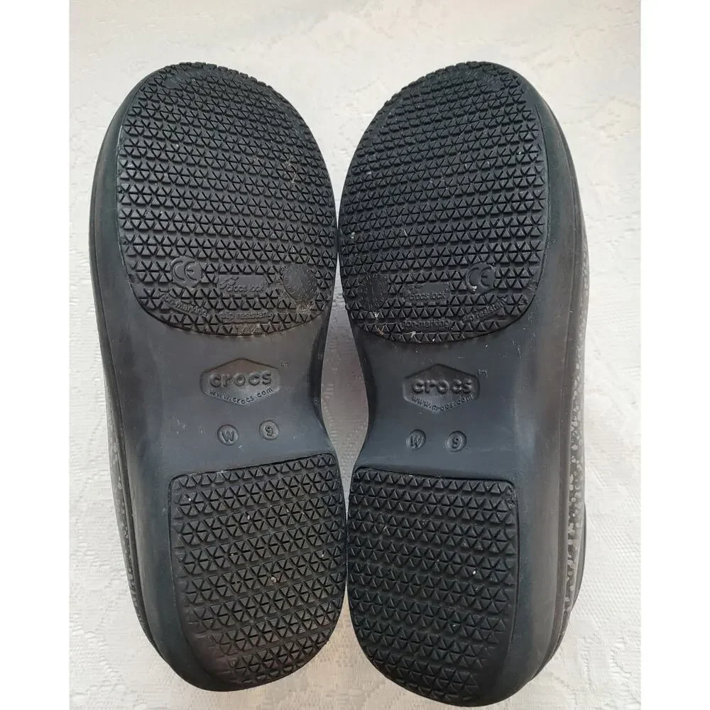 Black Speckled Croc Clogs, sz. 9